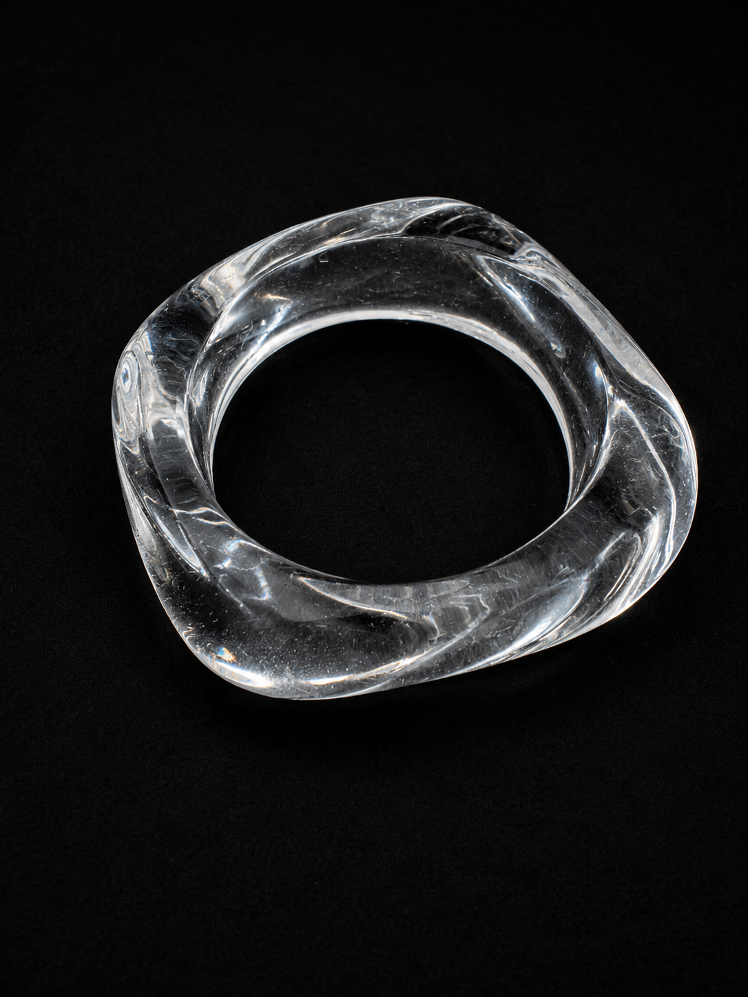 Clear Sculptural Resin Bangle