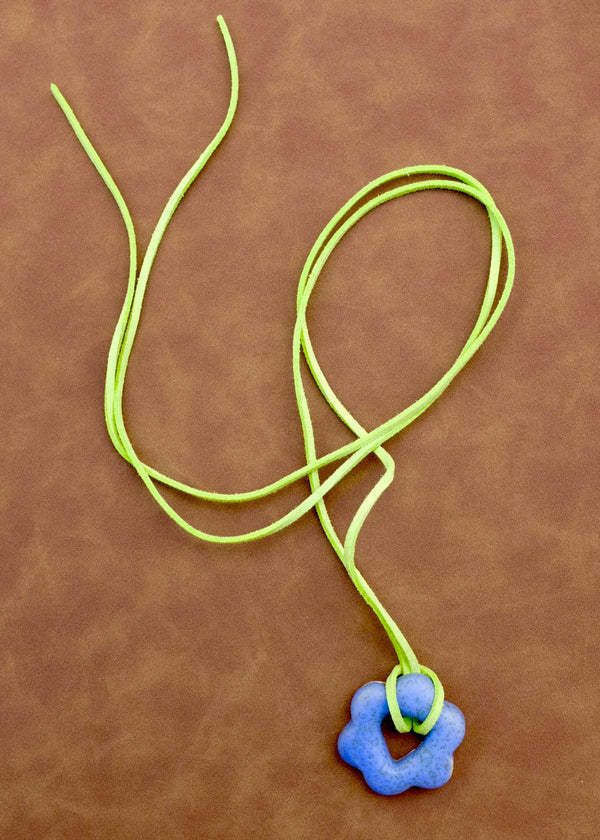 Sacrosanct x Wild Lady Ceramics -Lime Green & Lilac Mini Floral Pendant