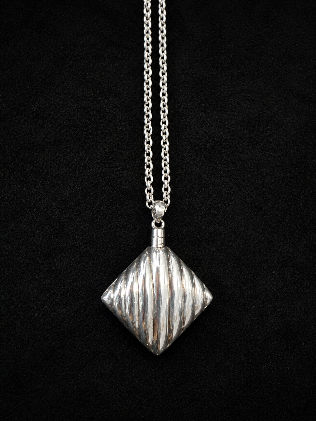 Ridged Perfume Bottle Pendant
