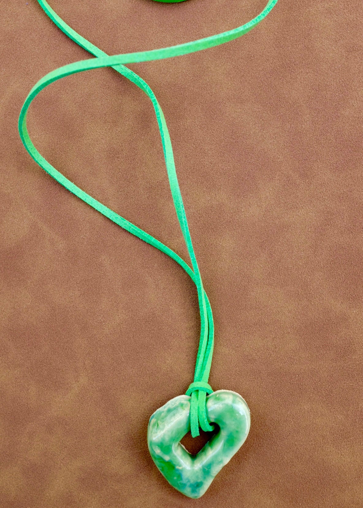 SACROSANCT x WILD LADY CERAMIC GREEN HEART PENDANT