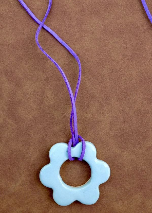 Sacrosanct x Wild Lady Ceramic Light Blue & Lilac Pendant