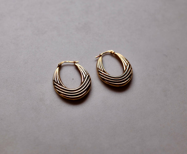 9ct Multi-Band Hoops