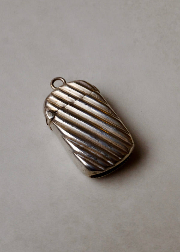 Ribbed Silver Trinket Box