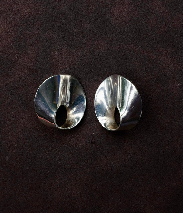 Silver Swirl Studs