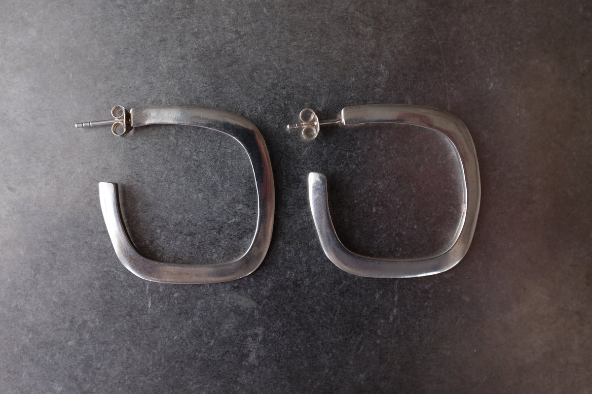 Sculptural Square Hoop