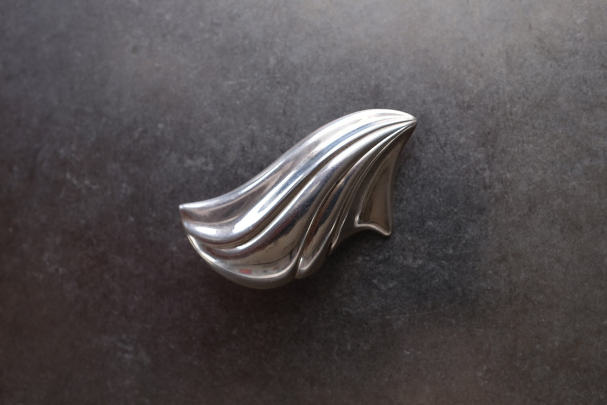 Sweeping Mexican Silver Brooch
