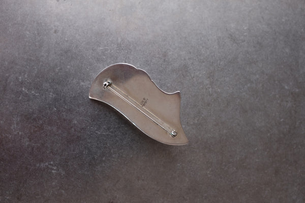 Sweeping Mexican Silver Brooch