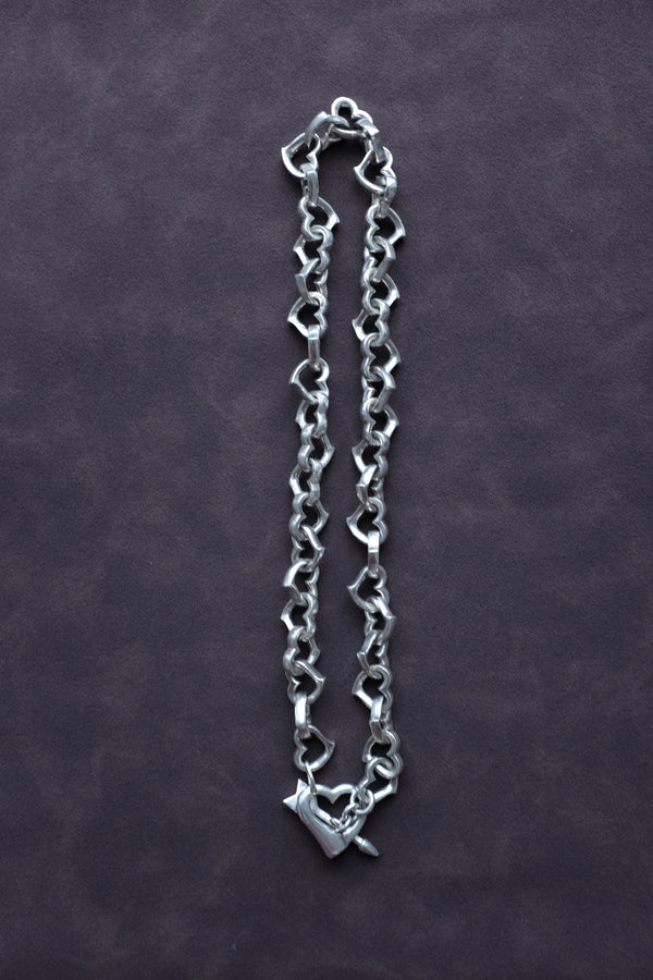 RARE STERLING SILVER HEART CHOKER