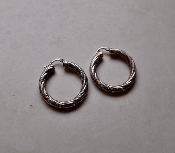 Chunky Twisted Hoops