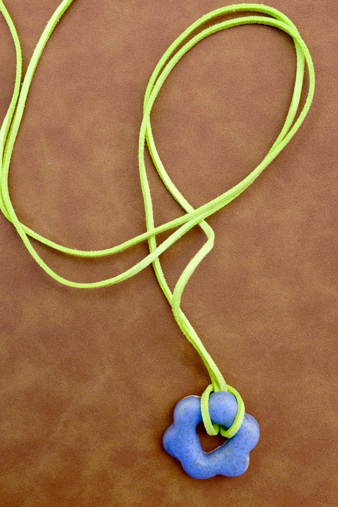 SACROSANCT x WILD LADY CERAMIC LIME GREEN & LILAC MINI FLORAL PENDANT