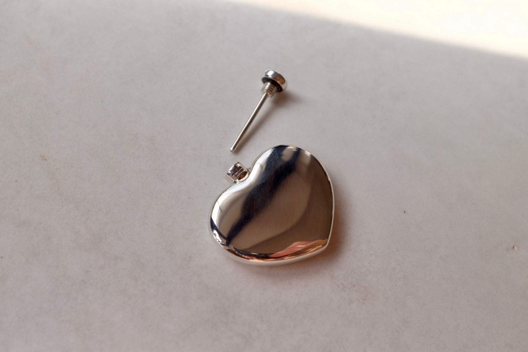 Silver Tiffany & Co Heart Perfume Bottle