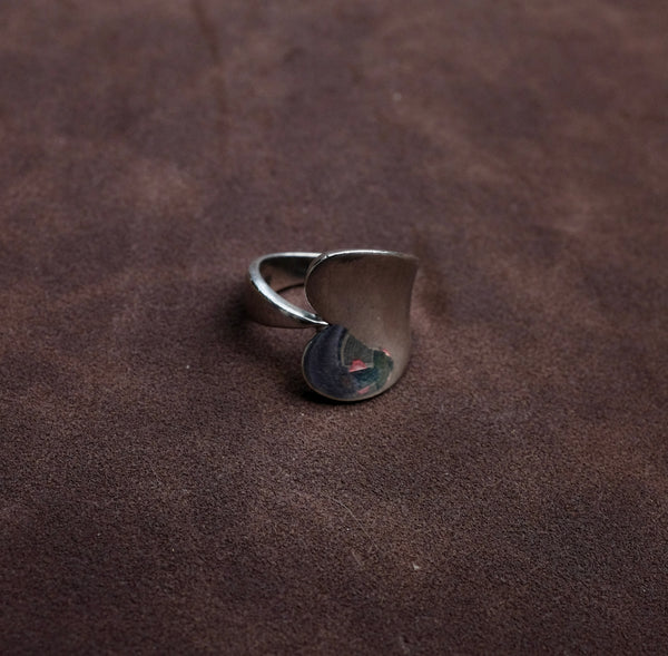 Silver Heart Sculptural Ring