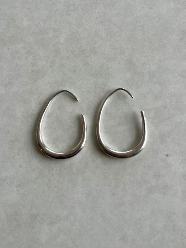 Elongated Teardrop Hoops