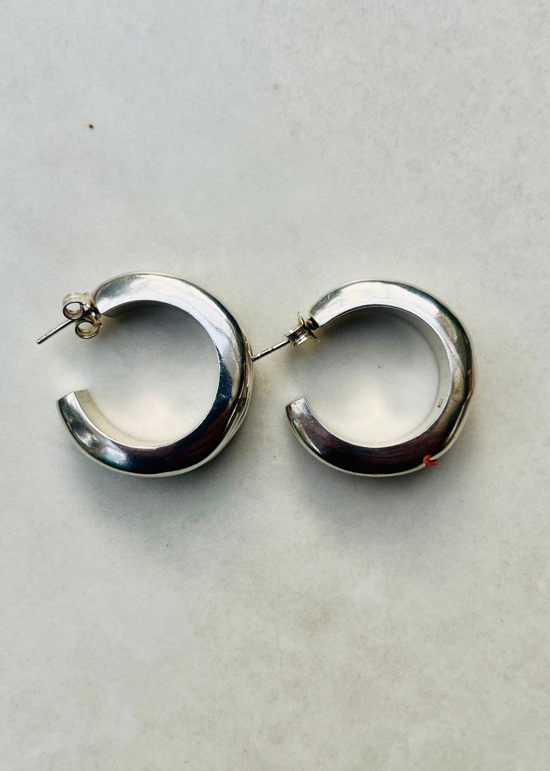 Silver Double Hoop