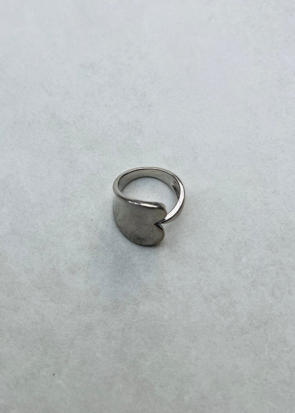 Silver Heart Sculptural Ring