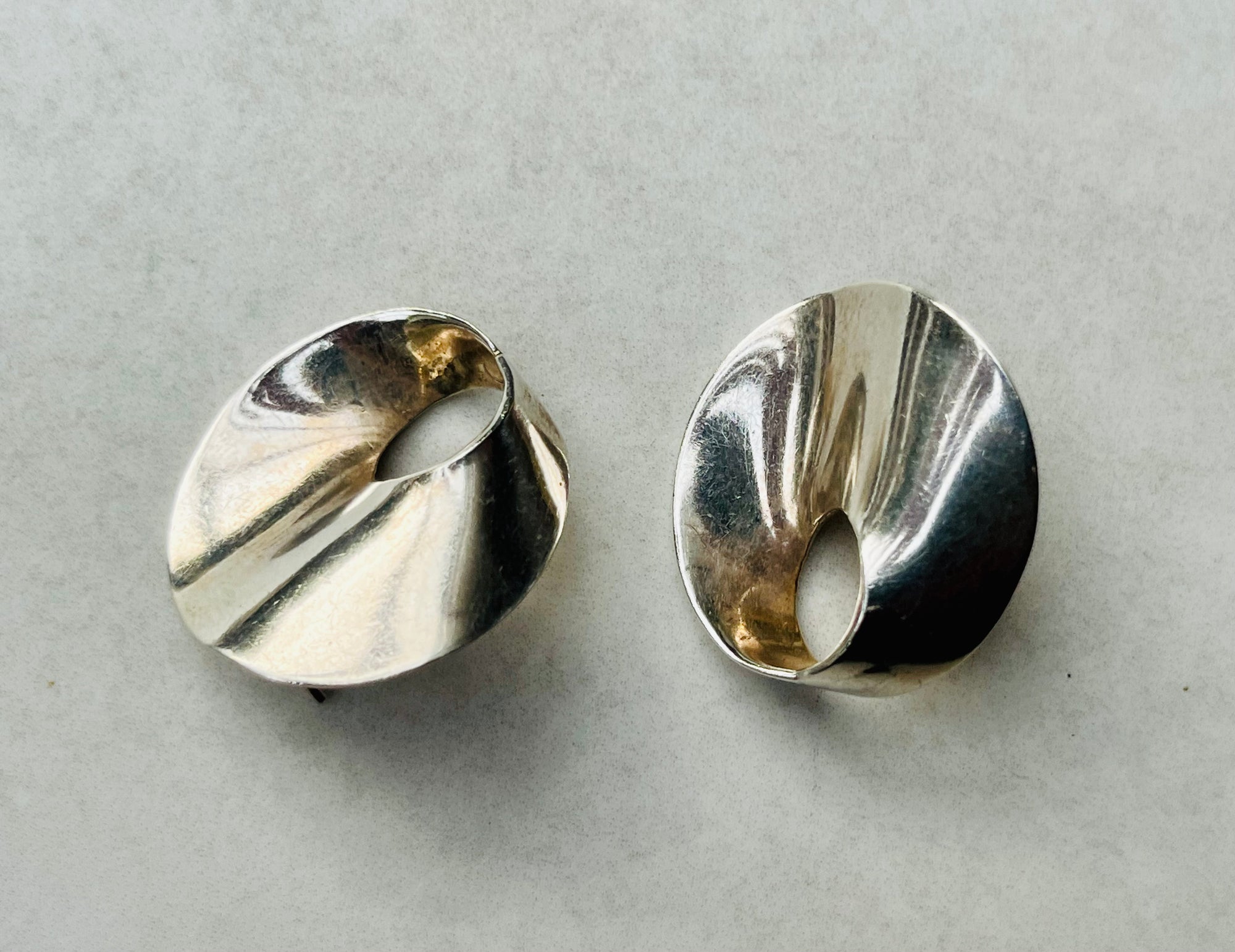 Silver Swirl Studs