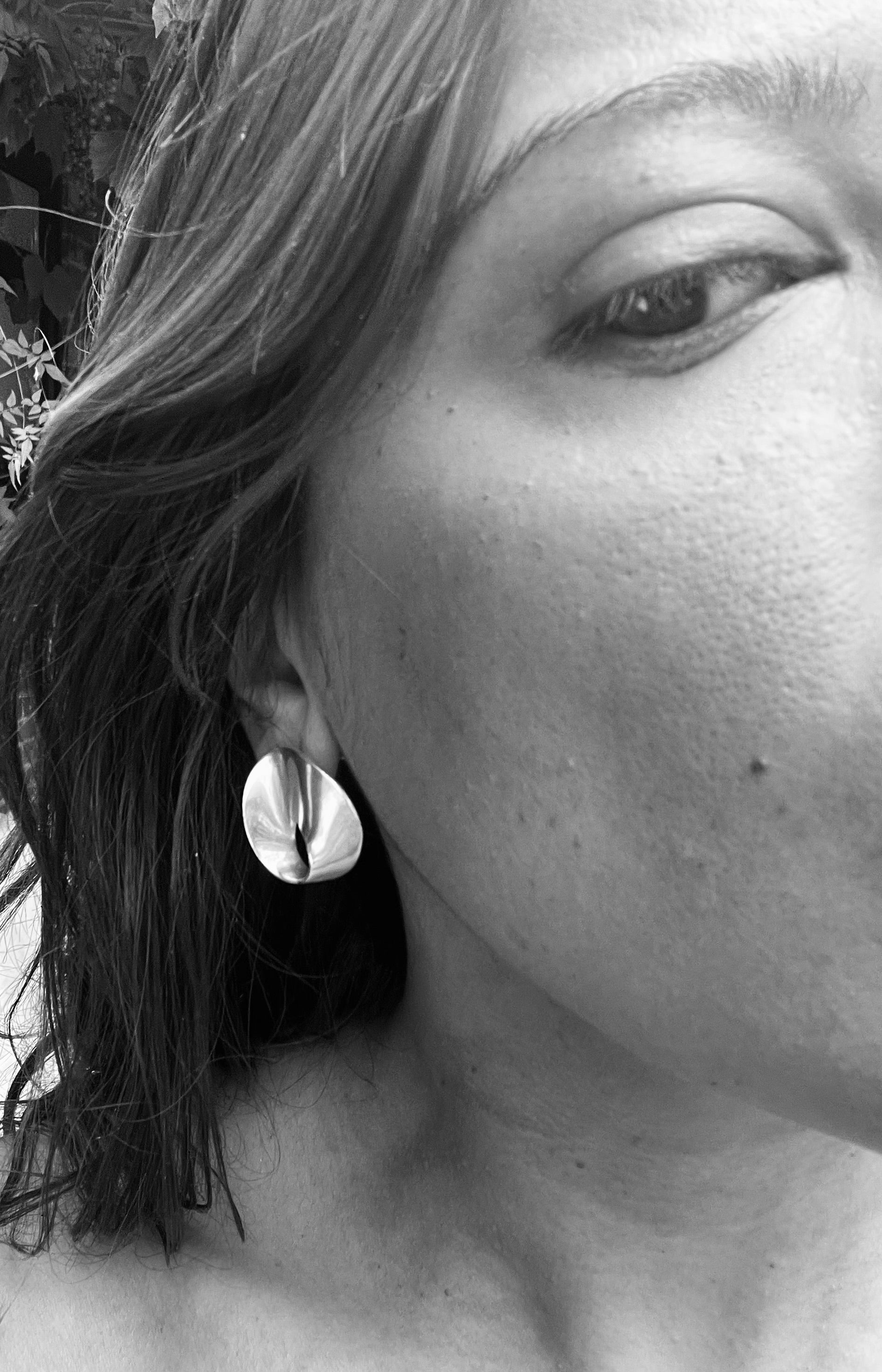 Silver Swirl Studs