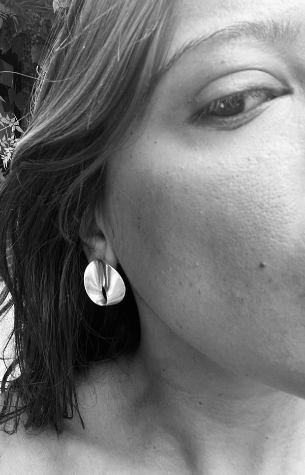 Silver Swirl Studs