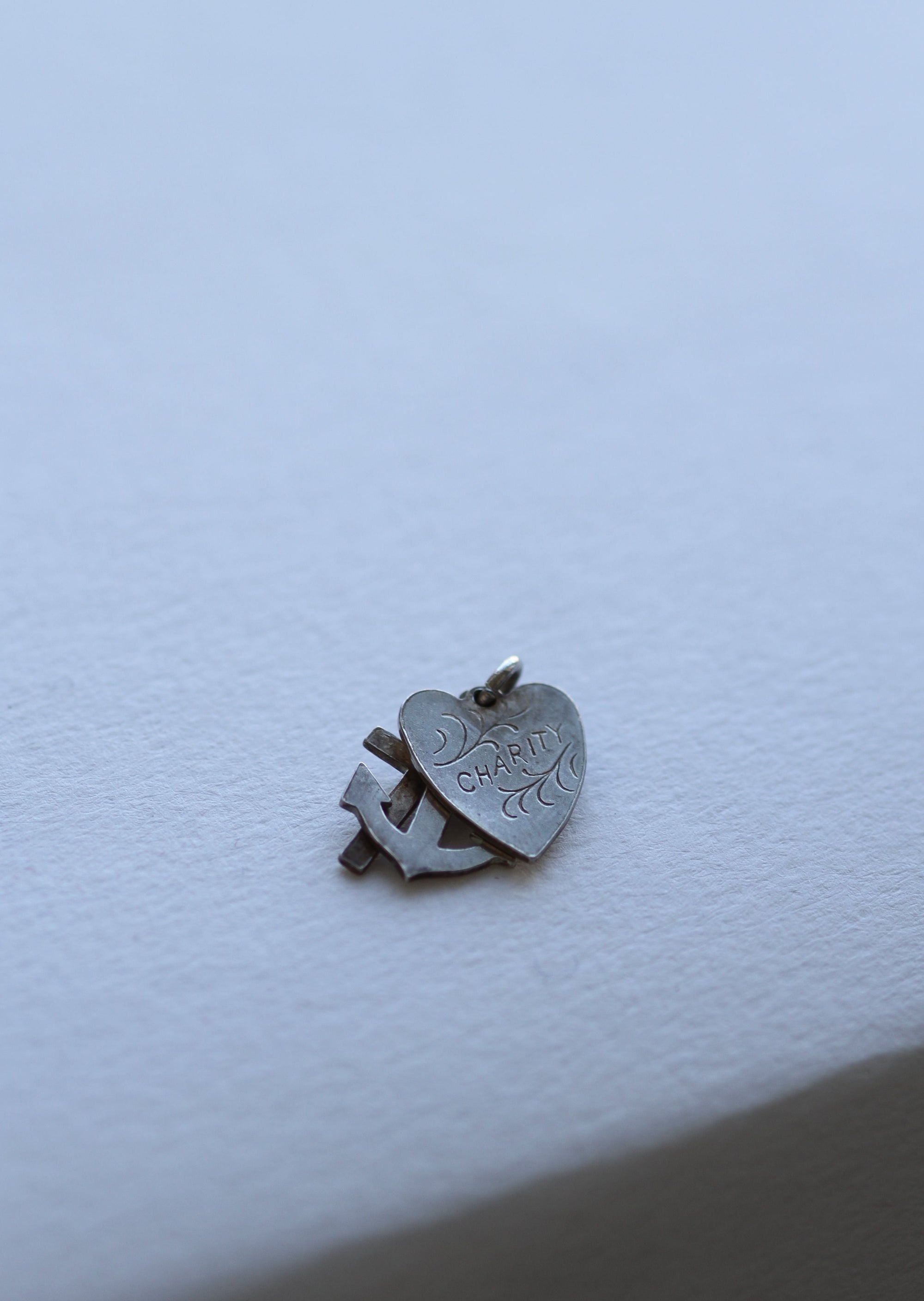 STERLING SILVER CHARITY HEART CHARM