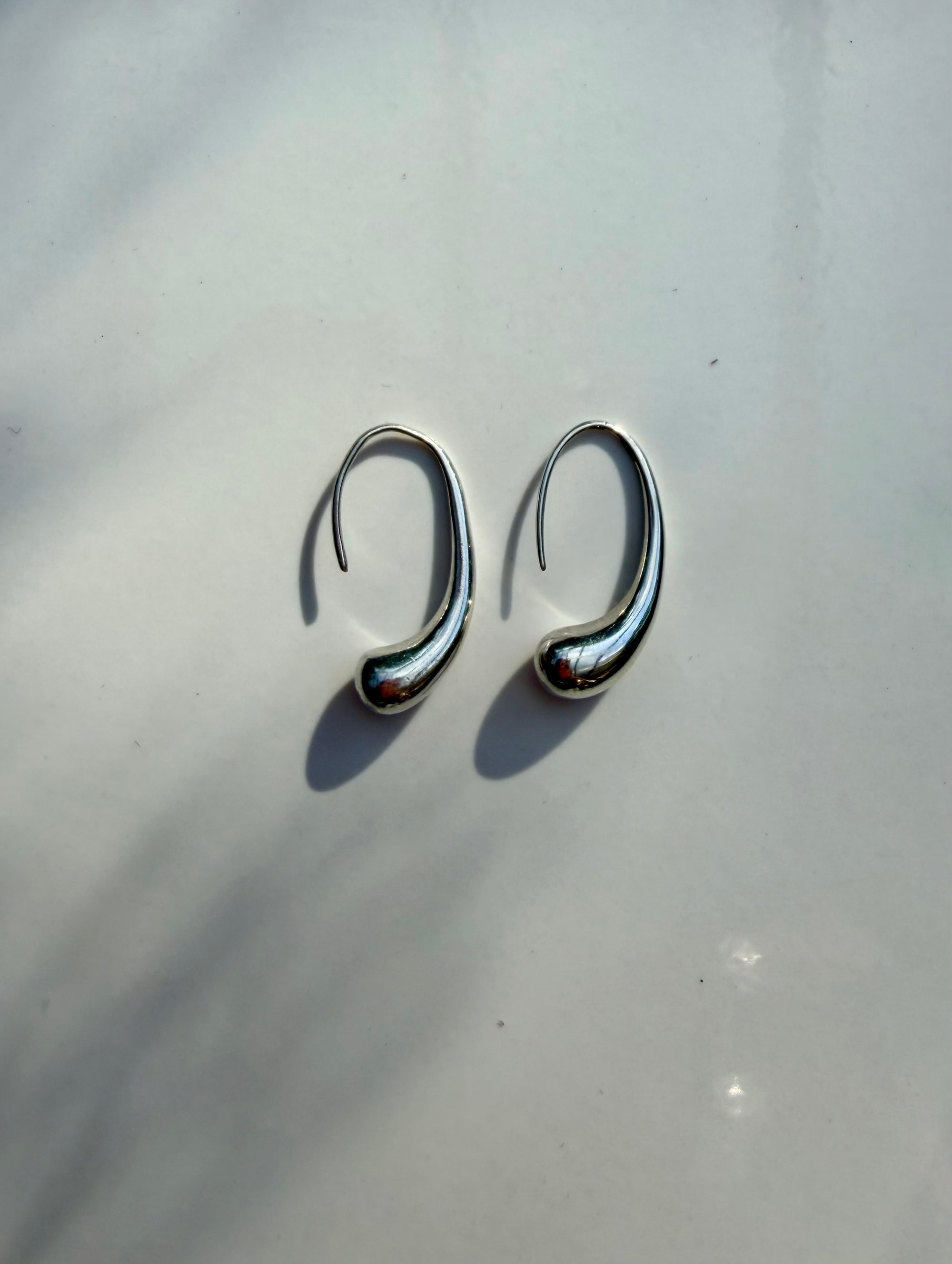 Tiffany & Co. Silver Elsa Peretti Teardrop Earrings