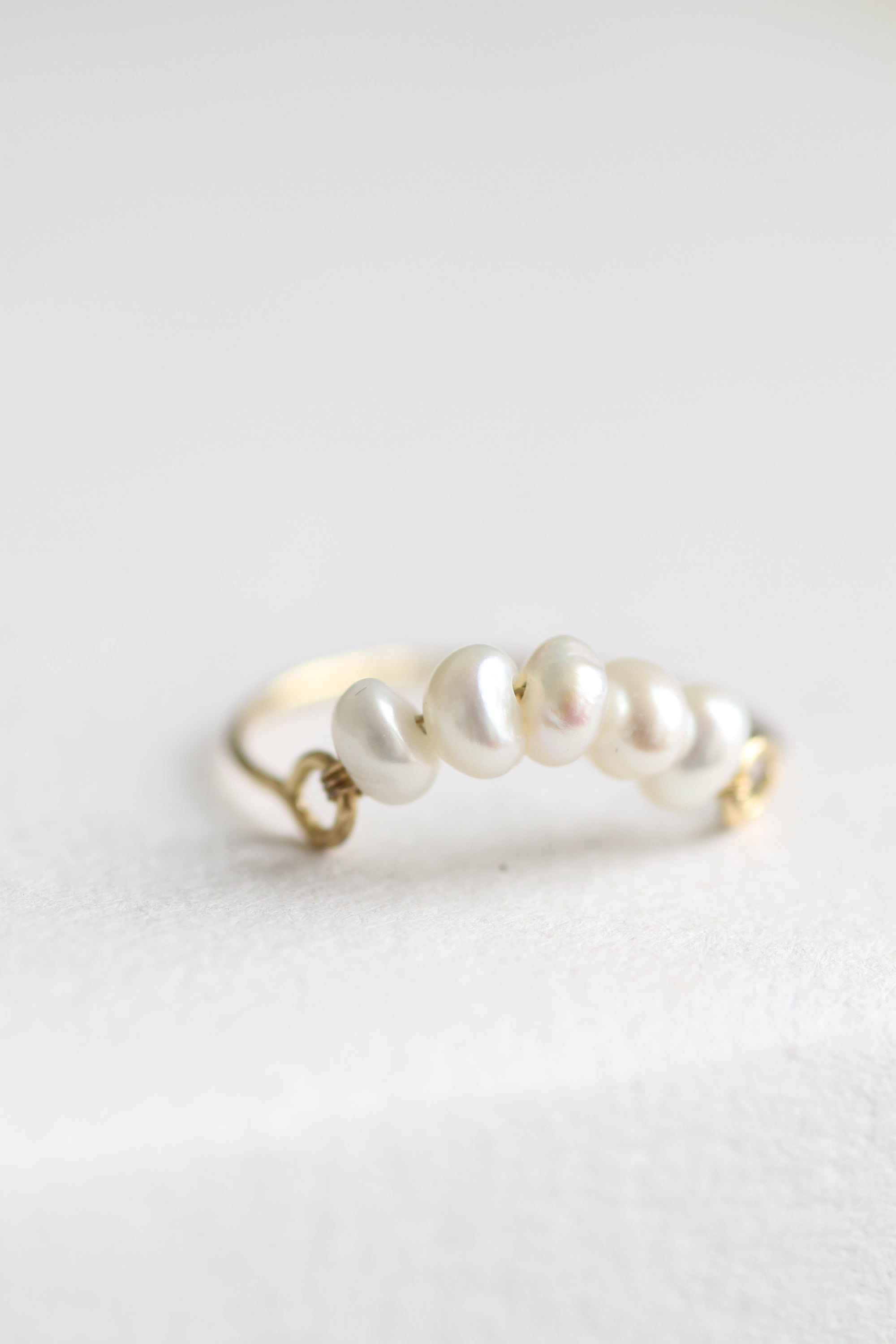 GOLD PLATED FRESHWATER PEARL RING