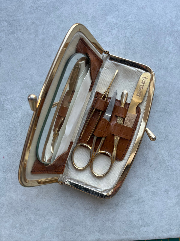 Vintage Faux Croc Vanity Purse