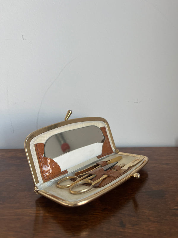 Vintage Faux Croc Vanity Purse