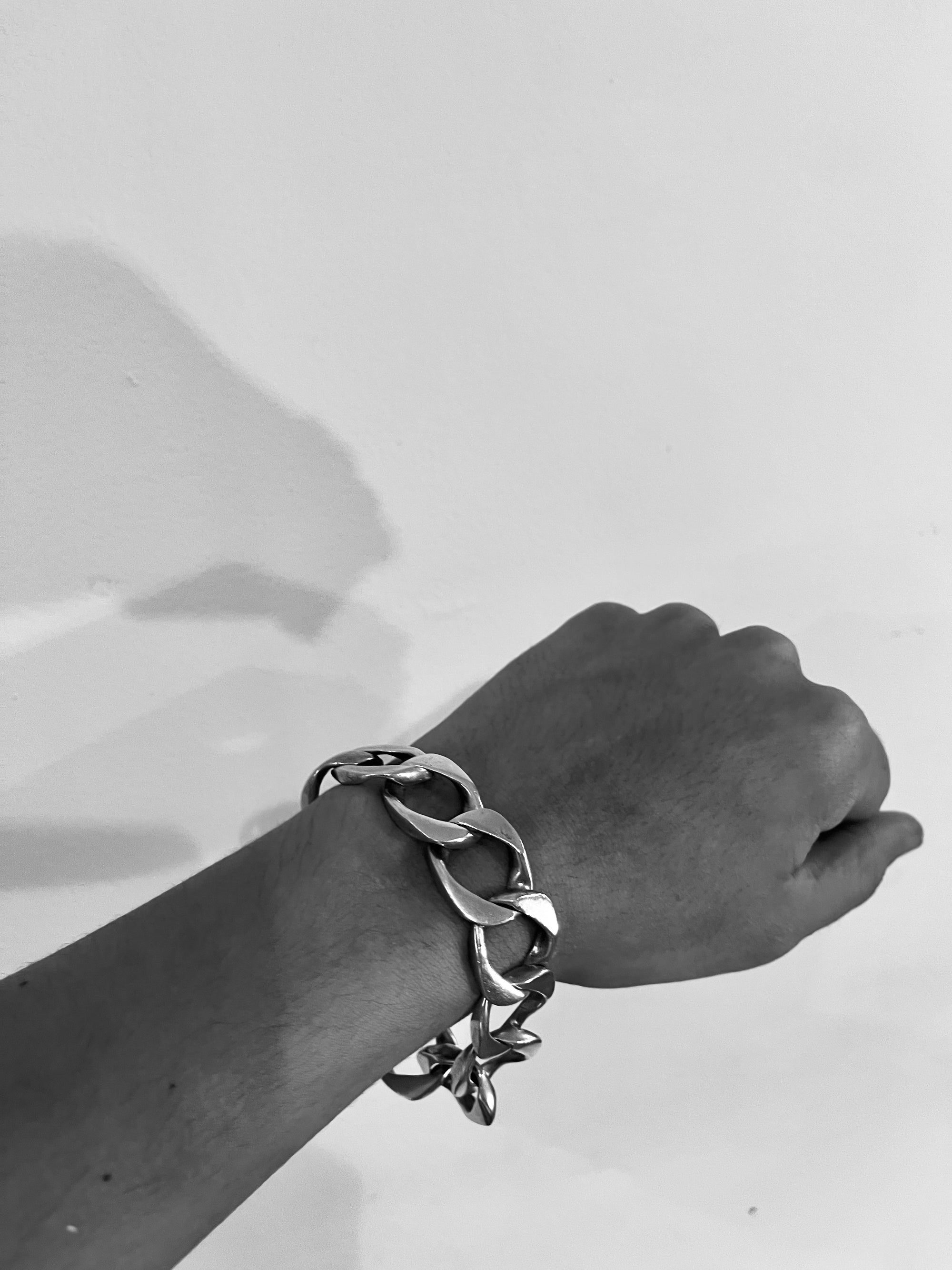 Solid Curb Statement Bracelet