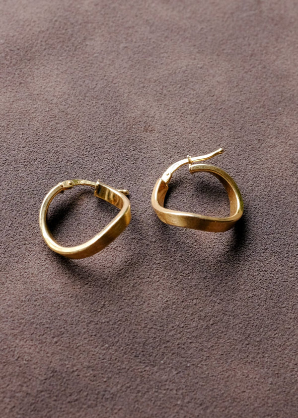 9CT GOLD OBLONG HOOPS