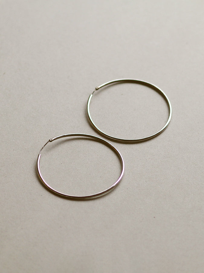 STERLING SILVER LARGE HOOPS