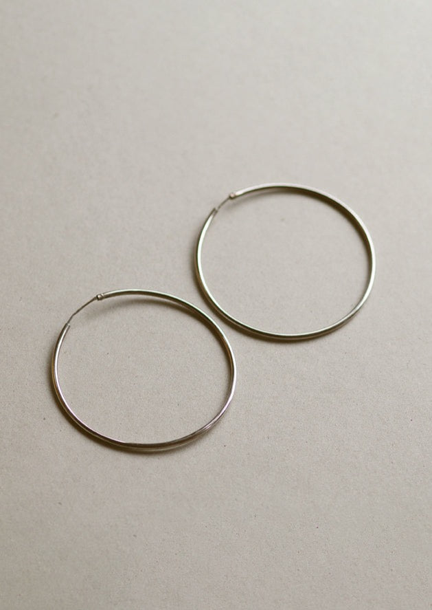 STERLING SILVER LARGE HOOPS