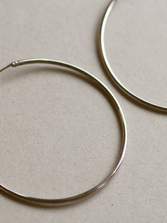 STERLING SILVER LARGE HOOPS